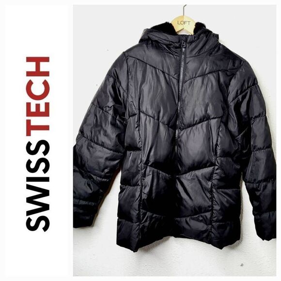 Girls swiss tech puffer coat extra large ski jacket snowboarding - Picture 1 of 11